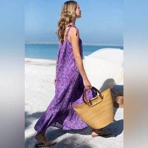 India Collection by Emerson Fry India sundress violet wildflower medium/large